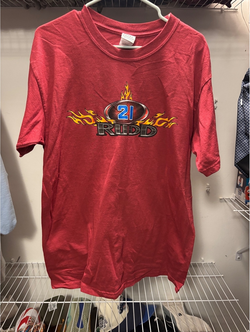 Ricky Rudd U.S. Air Force #21 NASCAR Red Short Sleeve Tshirt